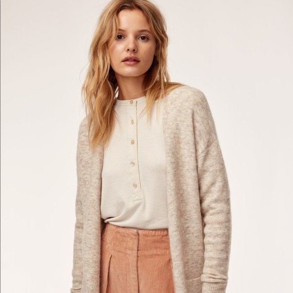 Wilfred Free Aronson Alpaca Wool Blend Long Cardigan Sweater Size S - Picture 2 of 4